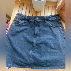 Topshop black denim skirt. Size 8